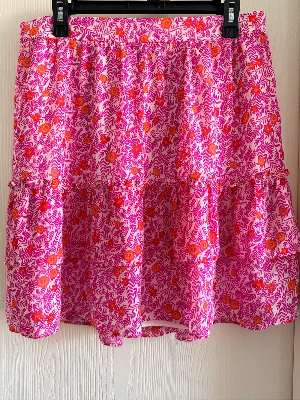 J. Crew Pink and Orange Floral Mini Skirt